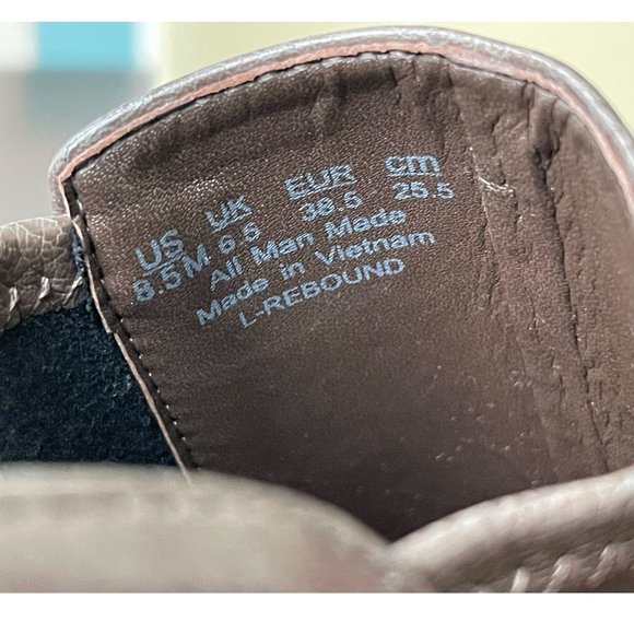 FRANCO SARTO Taupe Leather 2.75" Heel Loafer Shoes Slip On Size 8.5 M NEW IN BOX - Picture 7 of 12